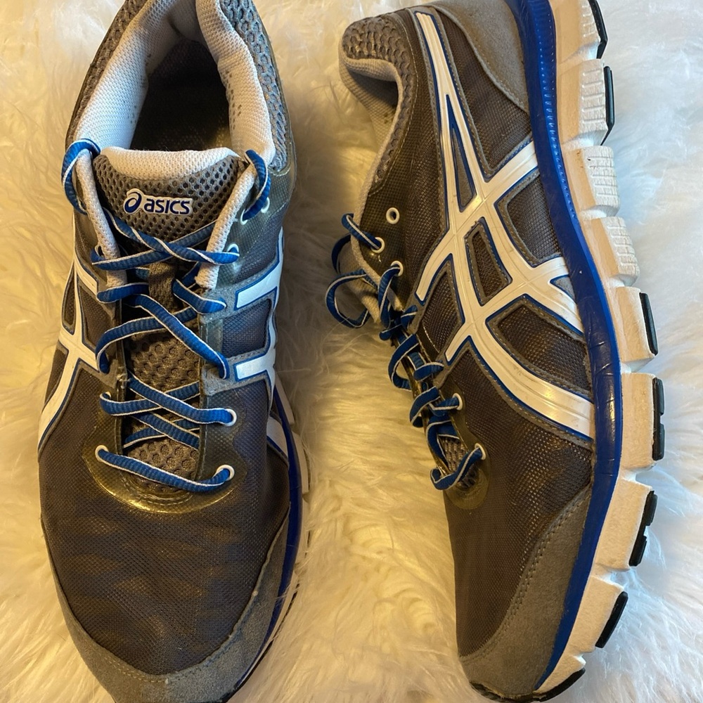 ASICS Men's Blue and White Athletic Shoes